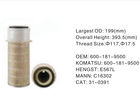 600-181-9500 Hydraulic Filter Assembly Height 393.5mm OD 199mm
